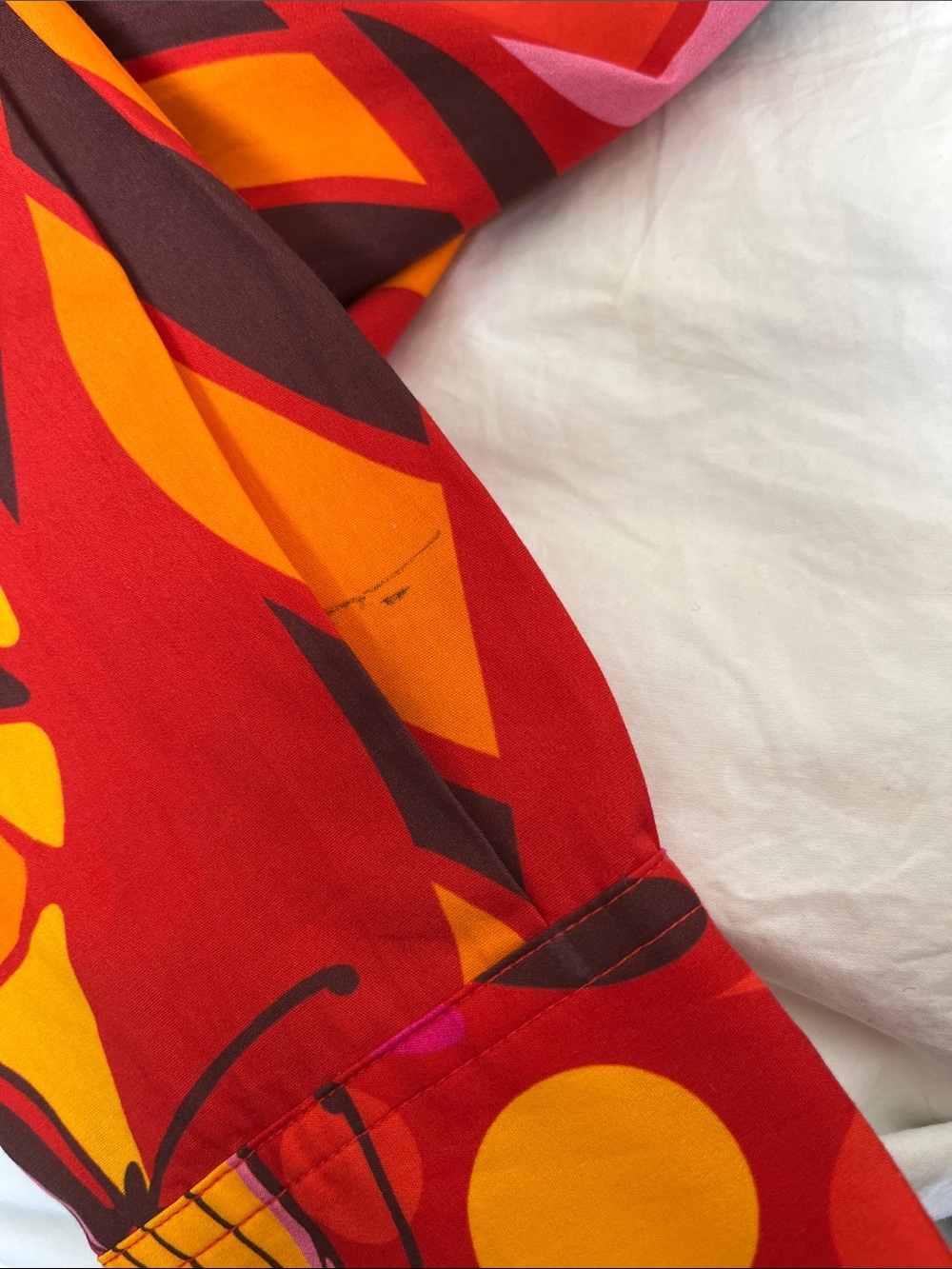 Lesley Evers ERNESTINE dress Serendipity Red button down collared midi dress - Picture 9 of 9